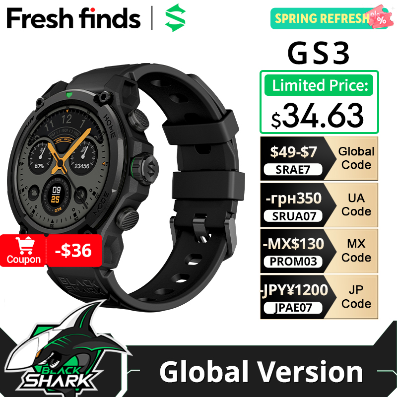 Smartwatch Face - [월드 프리미어] 블랙샤크 GS3 스마트워치 글로벌