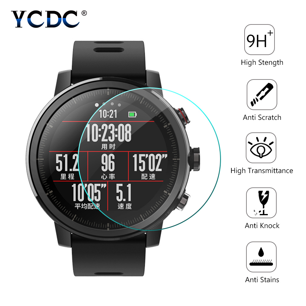 Smartwatch Icon - 2팩 원형 시계 강화유리 화면 보호