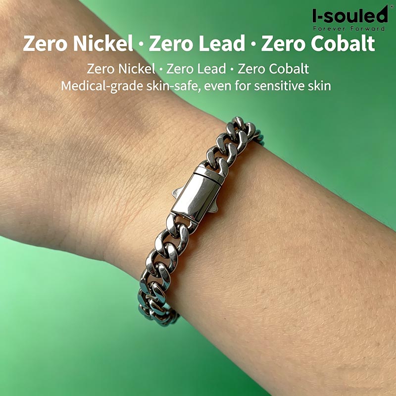 남성용 7mm 티타늄 쿠반 링크 체인 팔찌, 의료용 등 - Ceramic Link Bracelet 리뷰 및 가격