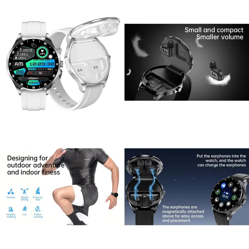 OEM AMOLED 1.43인치 스마트워치와 무선 이어 - Smartwatch Custom 리뷰 및 가격