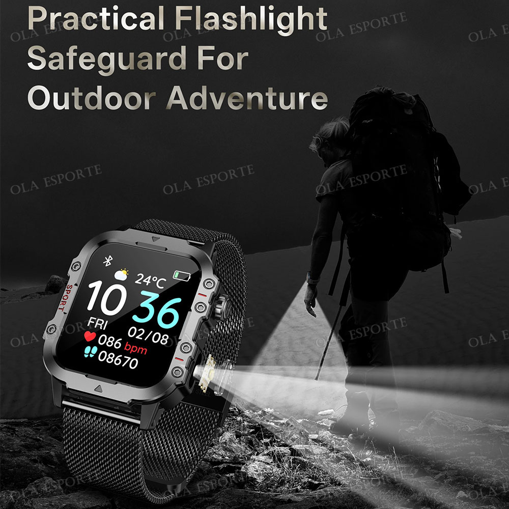 2026 군용 아웃도어 스마트워치 남성용 GPS 손전등 - Smartwatch X12 리뷰 및 가격