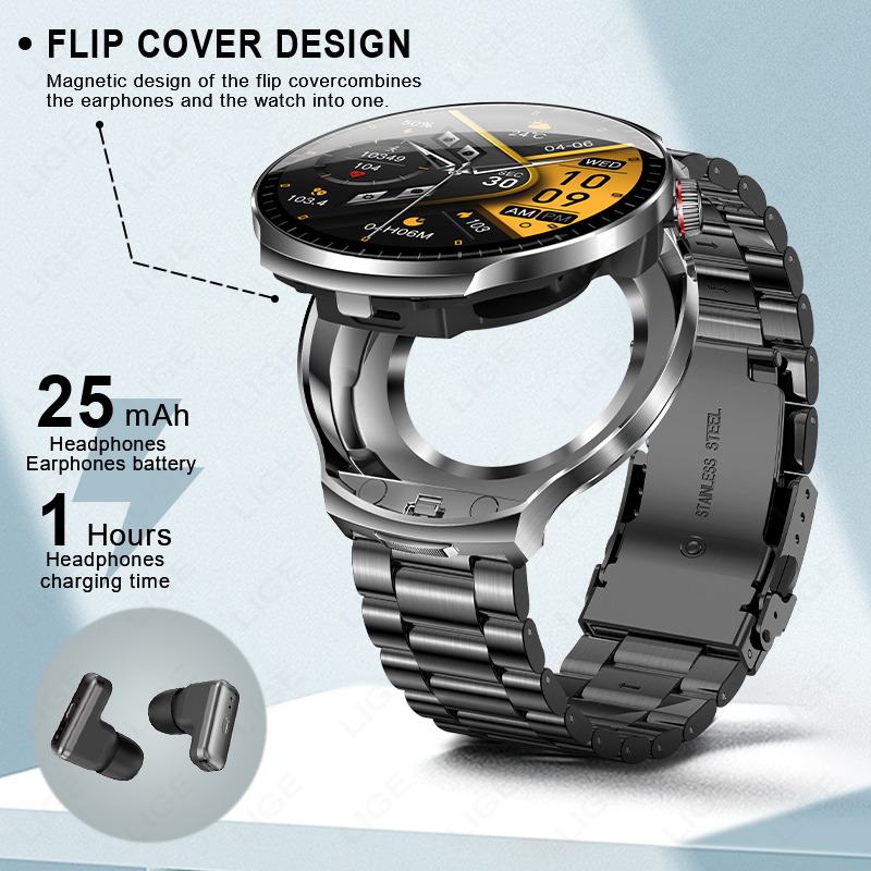 LIGE 2026 새로운 TWS 2-in-1 헤드셋 스 - Smartwatch Headset 리뷰 및 가격