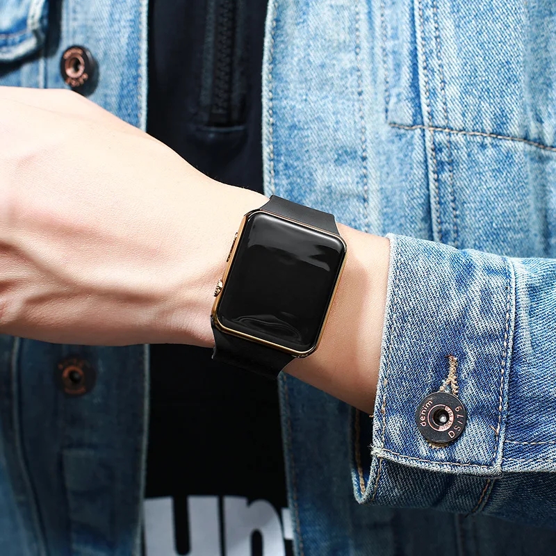 남성 여성을위한 간단한 디지털 시계 패션 스포츠 LED - Smartwatch X12 리뷰 및 가격