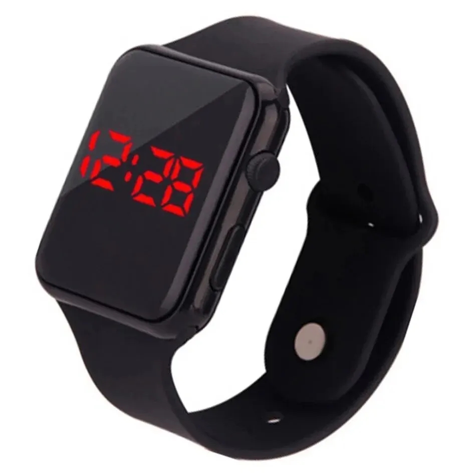 남성 여성을위한 간단한 디지털 시계 패션 스포츠 LED - Smartwatch X12 리뷰 및 가격