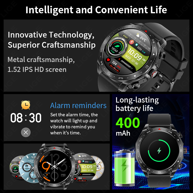 LIGE TWS 2-in-1 스마트워치, 무선 이어버드 - Smartwatch Headset 리뷰 및 가격