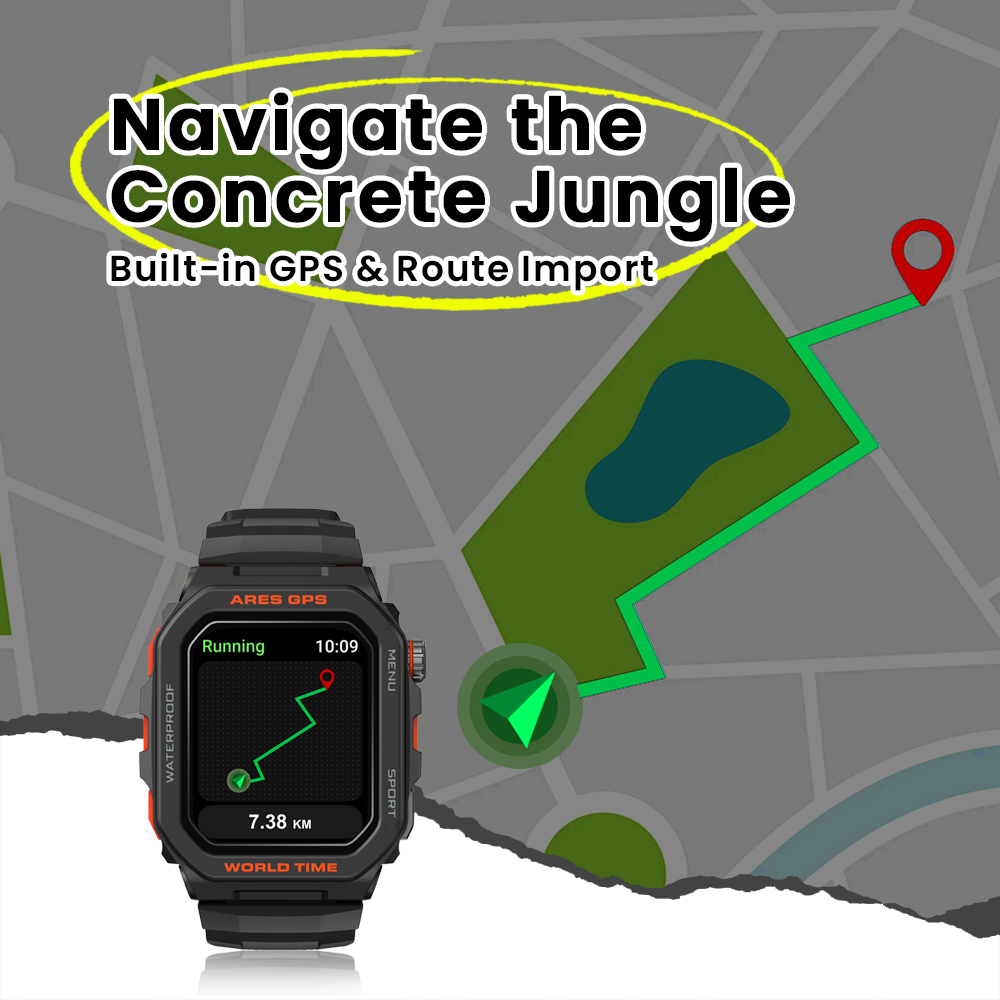 새로운 Zeblaze Ares GPS 스마트 시계 Al - Smartwatch Face 리뷰 및 가격