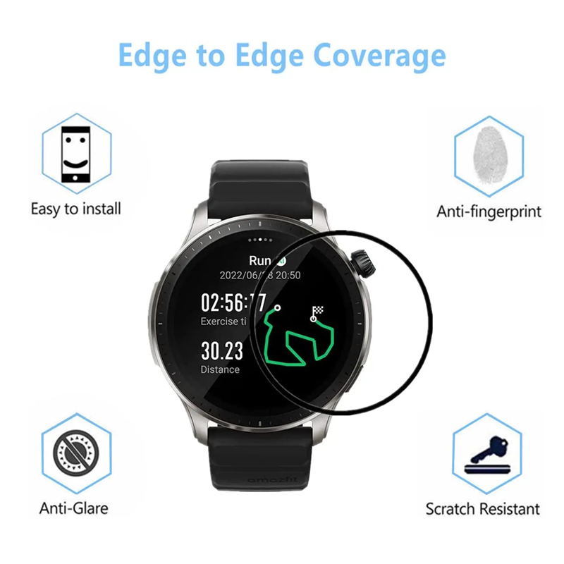 HD 커브드 스크래치 방지 필름, Amazfit GTR - Smartwatch Icon 리뷰 및 가격