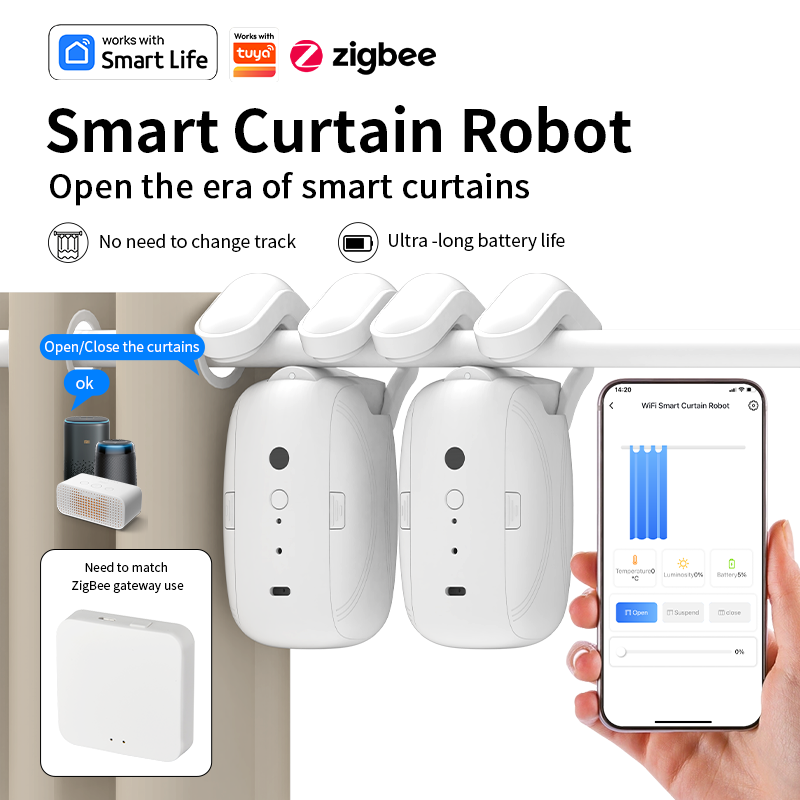 지그비 스마트 커튼 드라이버 로봇 자동 커튼 모터 커튼 - Smart Accessories 리뷰 및 가격
