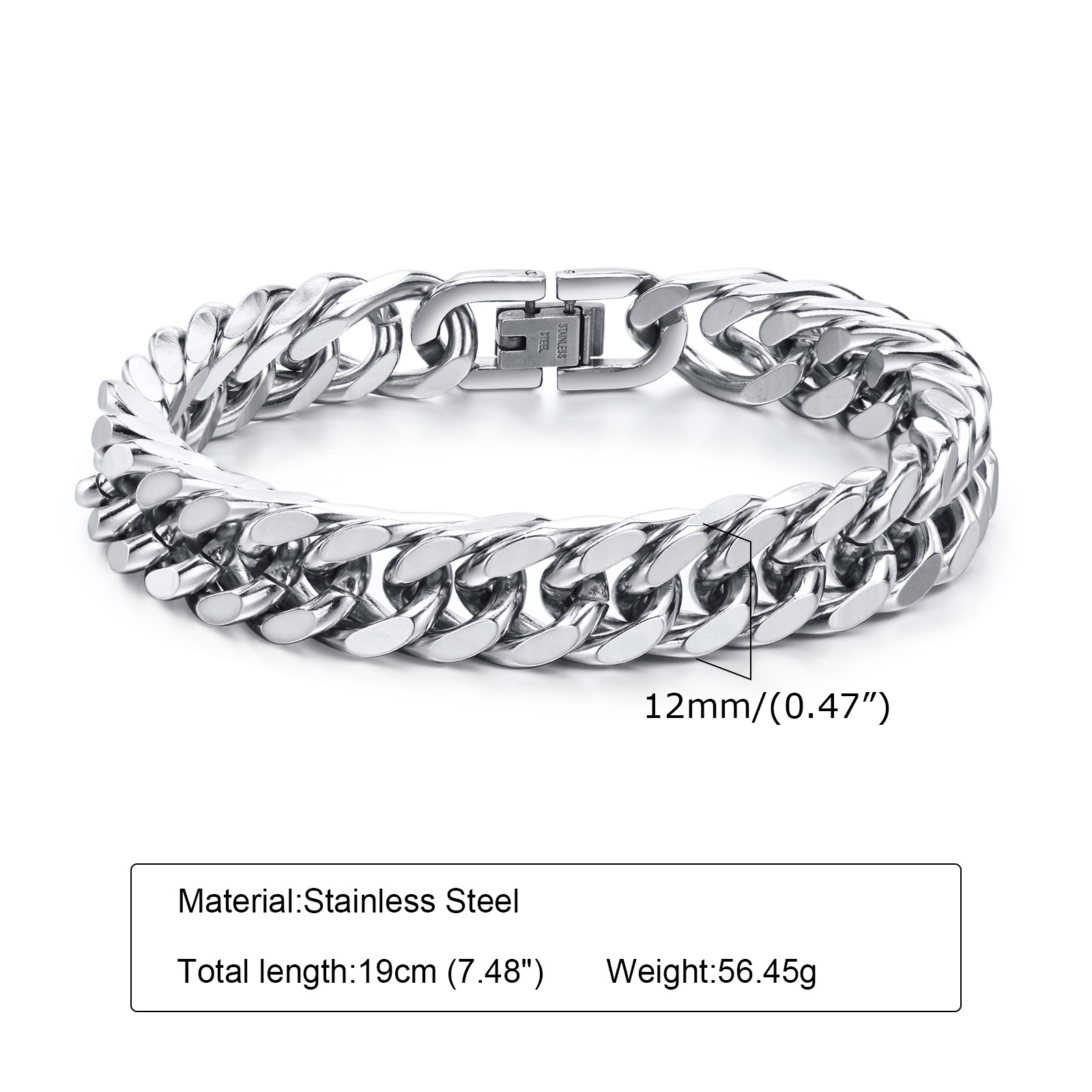 남성용 청키 8/10/12/15MM 스테인리스 스틸 쿠 - Ceramic Link Bracelet 리뷰 및 가격